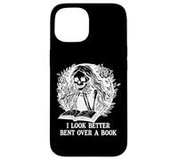 I Look Better Bent Over a Book Spread Those Pages Good Girl Custodia per iPhone 15