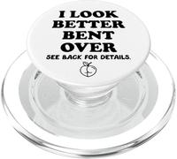 I Look Better Bent Over Book See Back for Details Peach Butt PopSockets PopGrip per MagSafe