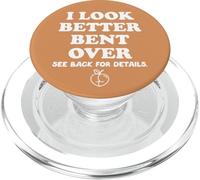 I Look Better Bent Over Book See Back for Details Peach Butt PopSockets PopGrip per MagSafe
