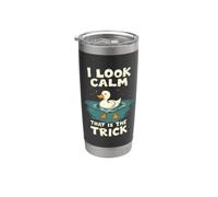 I Look Calm Il Trucco Papero Ironia Quieta Bicchiere termico in acciaio inox doppia parete