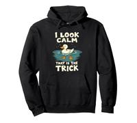 I Look Calm Il Trucco Papero Ironia Quieta Felpa con Cappuccio