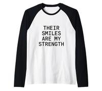 I Loro sorrisi Sono la mia Forza. Citazione d Amore familiare. Maglia con Maniche Raglan