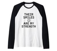 I Loro sorrisi Sono la mia Forza. Citazione d Amore familiare. Maglia con Maniche Raglan