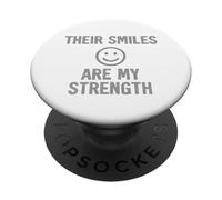 I loro sorrisi sono la mia forza. citazione di famiglia vintage. PopSockets PopGrip Adesivo