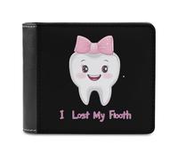 I Lost My First Dooth - Portafoglio da uomo in pelle con scomparto per carte di credito