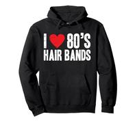 I Love 80's Fasce per Capelli Cool Heavy Metal Felpa con Cappuccio