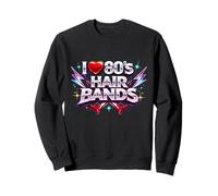 I Love 80s - Fasce per Capelli retrò e Rock Felpa