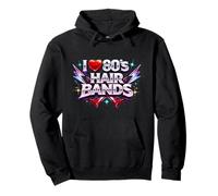 I Love 80s - Fasce per Capelli retrò e Rock Felpa con Cappuccio