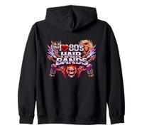 I Love 80s - Fasce per Capelli retrò Rock per Amanti della Musica Felpa con Cappuccio