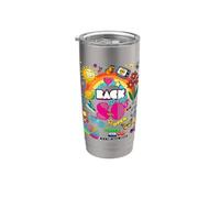 I Love 80's, Retro Back To 80's Stuff Illustration Graphic Bicchiere termico in acciaio inox doppia parete
