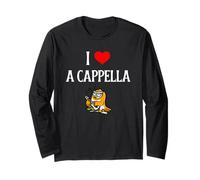 I Love A Cappella I Heart A Cappella Canto Amante Maglia a Manica