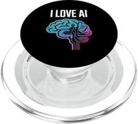 I Love AI Brain Circuit Design Innovazione PopSockets PopGrip per MagSafe