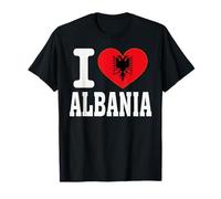 I Love Albania Cuore Souvenir Lovers Pride Travel Maglietta