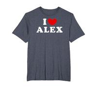 I Love Alex, Io Amo Alex Maglietta, Uomo Taglie Grandi, Pervinca, 5X Tall