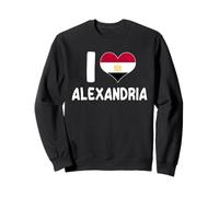 I Love Alexandria Heart Design - Pride Patriottico Egiziano Felpa