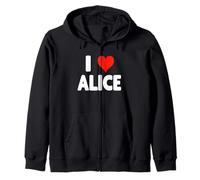 I Love Alice - Cuore Felpa con Cappuccio