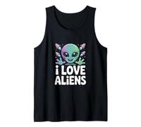 I Love Aliens Carino Extraterrestre Sorriso Canotta