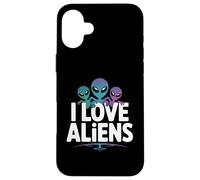I Love Aliens Outer Space Adventure Custodia per iPhone 16 Plus