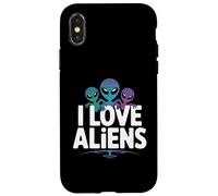 I Love Aliens Outer Space Adventure Custodia per iPhone X/XS