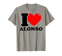 I Love Alonso Divertente Pugno Nome Design Maglietta