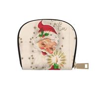 I Love Alpacas, piccola custodia per carte di credito con cerniera, per donne/uomini, in pelle PU, porta carte di credito, Merry Christmas., Taglia unica