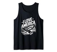 I Love America Bold Eagle Stars Stripes Canotta
