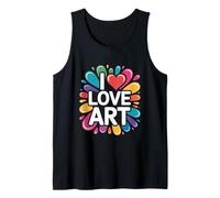 I Love Art - Cuore colorato con Schizzi Canotta