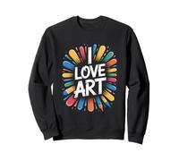 I Love Art - Matita Colorata a Forma di Esplosione Felpa