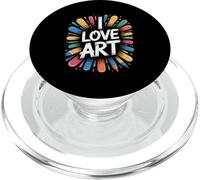 I Love Art - Matita colorata a forma di esplosione PopSockets PopGrip per MagSafe