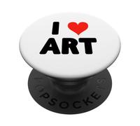 I Love Art - Museo di pittura a forma di cuore PopSockets PopGrip Adesivo