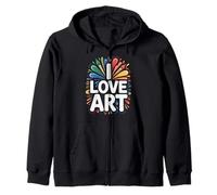 I Love Art - Pennelli creativi Felpa con Cappuccio