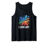 I Love Art - Pennello colorato con schizzi Canotta
