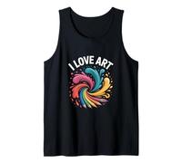 I Love Art - Vernice Colorata con Disegno a Spruzzi Canotta