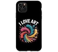 I Love Art - Vernice colorata con disegno a spruzzi Custodia per iPhone 11 Pro Max