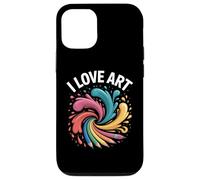 I Love Art - Vernice colorata con disegno a spruzzi Custodia per iPhone 12/12 Pro