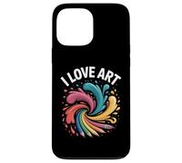 I Love Art - Vernice colorata con disegno a spruzzi Custodia per iPhone 13 Pro Max