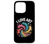 I Love Art - Vernice colorata con disegno a spruzzi Custodia per iPhone 15 Pro Max