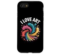 I Love Art - Vernice colorata con disegno a spruzzi Custodia per iPhone SE (2020) / 7/8