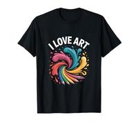 I Love Art - Vernice Colorata con Disegno a Spruzzi Maglietta