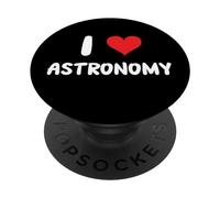 I Love Astronomy - Cuore - Astronomo Galassia Spazio Luna Stella PopSockets PopGrip Adesivo