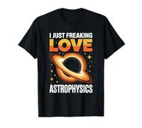 I Love Astrophysics Starry Galaxy Heart Space Maglietta