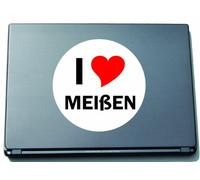 I Love Aufkleber Decal Sticker Laptopaufkleber Laptopskin 210 mm mit Stadtname Meißen