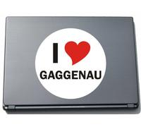 I Love Aufkleber Decal Sticker Laptopaufkleber Laptopskin 297 mm mit Stadtname Gaggenau