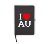 I Love Australia - Quaderno con pagine bianche, copertina in ecopelle, agenda, diario e cartella di lavoro