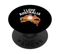 I Love Australia - Stampa con paesaggio naturale PopSockets PopGrip Adesivo