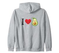 I Love Avocado Cuore Carino Personaggio Divertente Salute Stile Felpa con Cappuccio