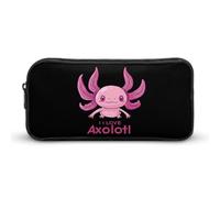I Love Axolotl - Astuccio portapenne di grande capacità, astuccio per cancelleria, organizer per trucchi
