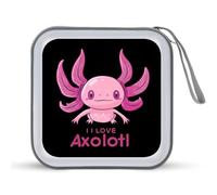 I Love Axolotl - Custodia porta CD portatile, capacità 40 DVD, organizer per auto, viaggi, Stile:, Taglia unica