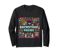 I Love Backstage Passes Concert Music Event Access ||- Maglia a Manica