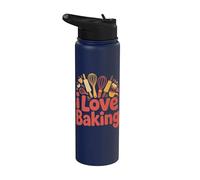 I Love Baking Frusta Mattarello Cucina Stainless Steel Insulated Water Bottle